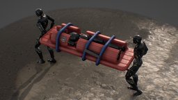 Emergency Stretcher life, care, adventure, outdoor, emergency, supply, combat, lifeboat, health, unrealengine, stretcher, lifeguard, sbustancepainter, blender, military, war, navy