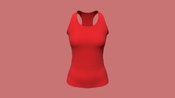 Sporty Tank Top For Women for, women, top, tank, 3ddesign, tanktop, charecter, textiledesign, tank-top, clothing, 3dtextile, appareldesign, apparel3d, apparelmaking, apparelclothing, apparelstyle