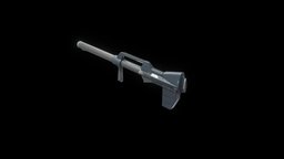 Super Bazooka For GM Kai rifle, rocker, machinegun, rocket, gm, substancepainter, substance, lowpoly, gundam