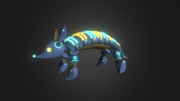 Armadillo Bluetooth Speaker Robot cute, speaker, pet, prop, game-art, armadillo, game-model, lightup, maya, game, lowpoly, 3dmodel, robot, bluetooth-speaker