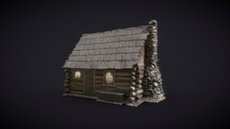 Yosemite Historic Mountaineers Cabin cabin, pioneer, mo, yosemite, lowpolymodel, substancepainter, substance, pbr, house
