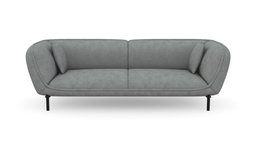 Sofa Bianca 3 Puestos Tela Kazan Gris P.Negra sofa, substancepainter, substance, blender, blender3d, tugo
