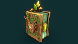 Forest Book 3dcoat, may, max, polycount, substance-designer, substance_designer, april, adobe-photoshop, adobe_photoshop, 3d-coat, photoshop, 3dsmax, hand-painted