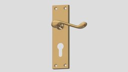 Victorian Scroll Door Handle Brass office, room, modern, plate, exterior, element, key, lock, module, classic, handle, metal, part, minimalist, fittings, locking, knob, levers, design, house, wood, building, plastic, interior, door