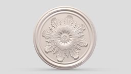 Classic Ceiling Medallion 35 kit, room, exterior, element, ceiling, architectural, ornament, molding, cornice, classic, medallion, gothic, bash, decor, corbel, details, rosette, classical, kitbash, finishes, pilaster, cartouche, acanthus, 3d, design, house, home, decoration, interior, temple