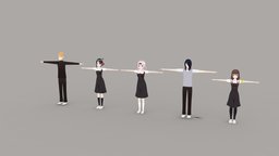 Kaguya-sama:Love is War Student council α ver fanart, boy, animegirl, kaguya, anime3d, character, girl, photoshop, blender, female, student, male, anime