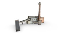 Thermal power station power, exterior, russian, russia, outdoor, thermal, old, station, denlog, building, industrial, noai