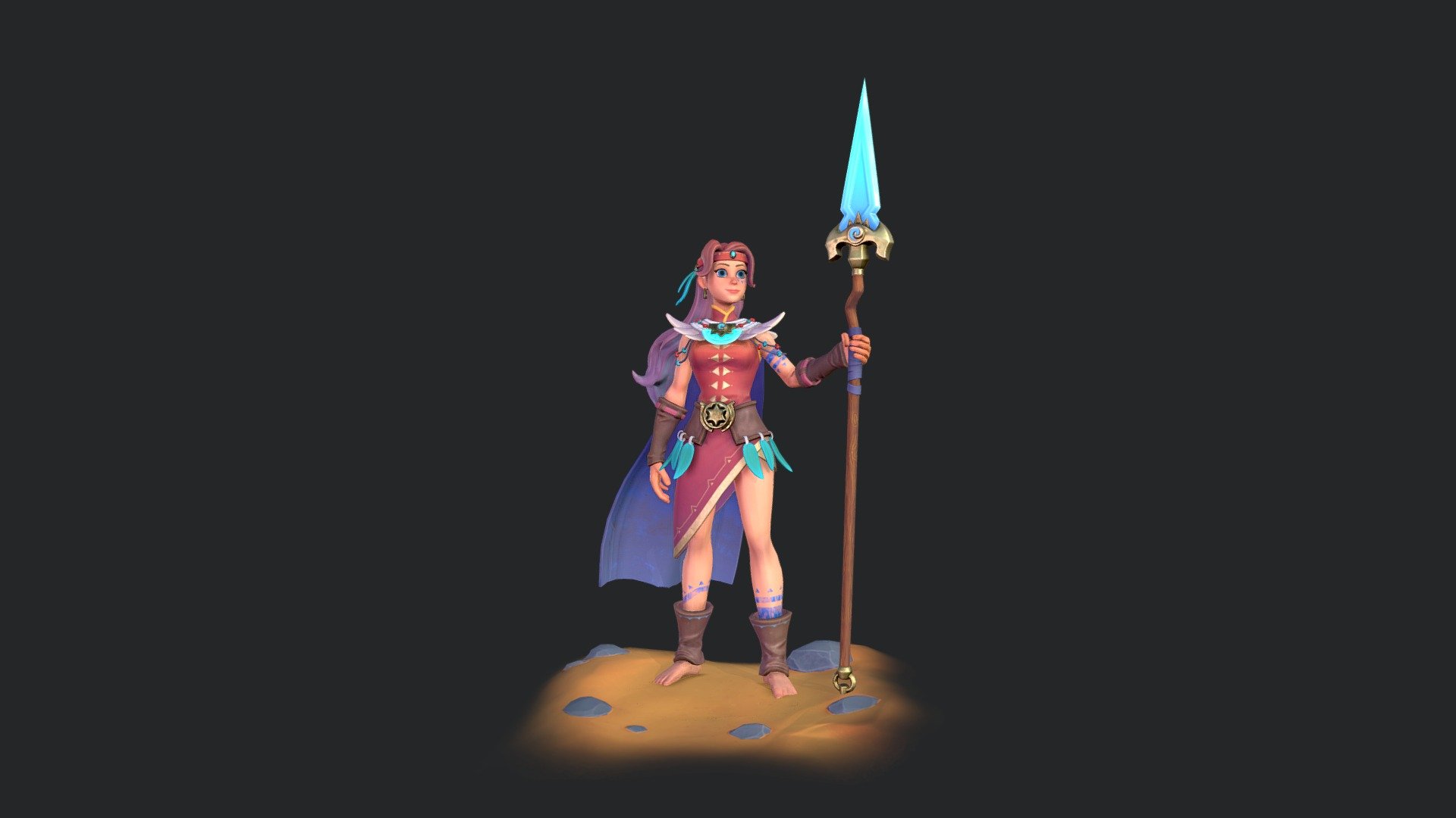 Concept by Penpen Gao (https://www.artstation.com/artwork/R3AaDe) - Island Princess - 3D model by phuong_n 3d model
