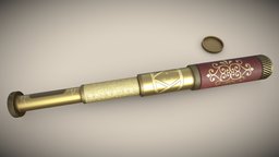 Spyglass for sailors 3D model PBR Low-poly exploration, spacestation, magnifying, binoculars, isolated, spyglass, sailors, magnifyingglass, binoculars-binocle-lens, monocular-telescope, substancepainter, substance, space, spaceship, monoculars, isolatedscan, explorationvehicle, ailors