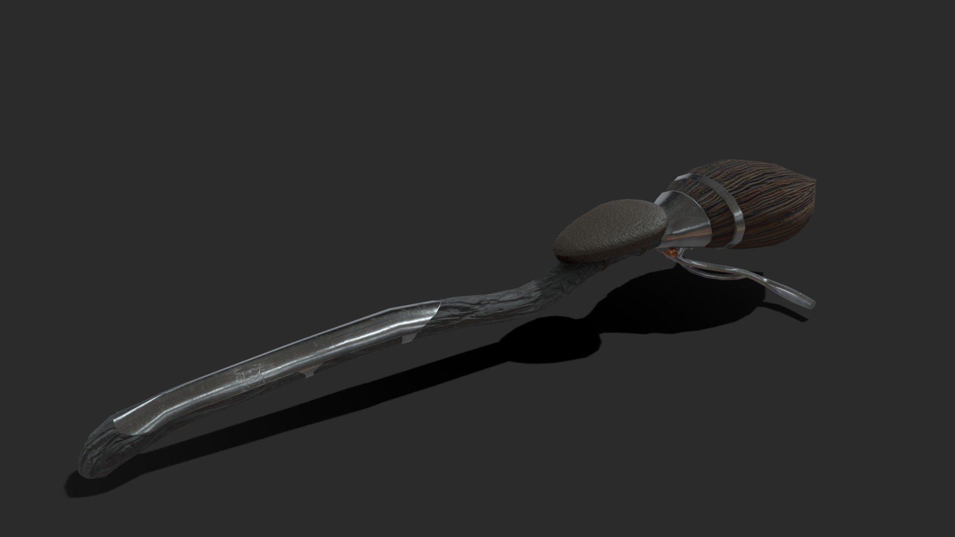 Broomstick created with concept art and nimbus 2001 reference - Black Thunder - 3D model by LucasPresoto 3d model