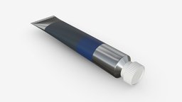 Paint tin tube 02 small product, oil, paint, packaging, template, tube, tin, mockup, brand, label, cosmetic, packing, blank, paste, ointment, 3d, art, pbr, design, container