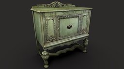 [REMAKE] green cabinet baking, b3d, furniture, photoscan, photogrammetry, lowpoly, 3dscan, house, home