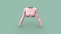 Slim Fit Long Sleeve Crop Top top, new, classic, soft, sleeve, sporty, crop, apparel, longsleeve, textiledesign, design, slimfit, 3dapparel, appareldesign, appareldesigns, creativetextile