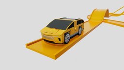 Toy car and tracks toy, track, chevrolet, lego, legos, legomodel, car, cinema4d
