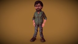 gabbar cartoon caricature, chracter, fbx, old, movie, gabbar, bollywood, cartoon, art, man, human, funny, rigged, funnycharacters