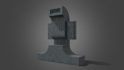 Brutalist Sculpture sci, fi, concrete, statue, brutalism, brutalist, architecture, art, scifi, sculpture