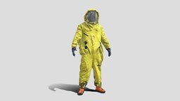HAZMAT SUIT NBC suit, gas, nuclear, soldier, army, chemical, virus, bio, toxic, chemistry, mask, scientist, chernobyl, radiation, hazmat, biological, rescue, hazard, pixels, pandemic, kane, character, model, military, coronavirus, backrooms, kanepixels, async