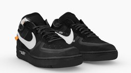 OFF-WHITE x Nike Air Force 1 one sneaker Black people, urban, secondlife, ar, shoes, imvu, sl, nike, trainer, footwear, tactical, sneaker, adidas, yeezy, sims, jordan, streetwear, shoescan, nft