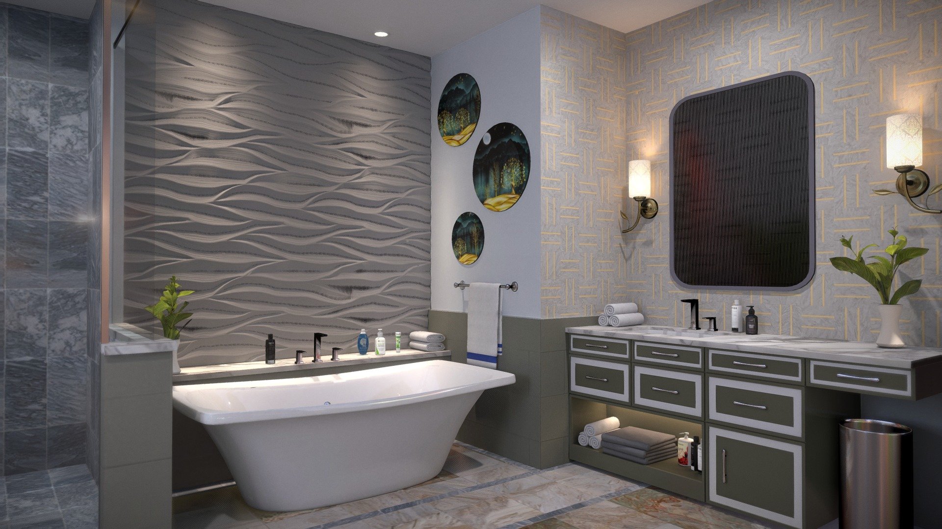 working on concept of virtul showroom.
modeling texturing &amp; baking in blender 3d model