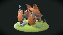Turtle-Crab dae, turtle, sculpt, cute, materials, crab, carapace, diorama, innocent, ccw, turtleshell, creature, animal, fantasy, sculpture, gameready, buttefly, cutecreatureworkshop, noai, daesdc2023, daesdc2023ccw, cutelilclaws