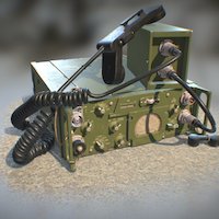 Military Radio (based on Sincgar) dae, army, old, pbrtexture, dae2016-2017, sincgars, daehowest2016-17, substancepainter, substance, pbr, military, radio