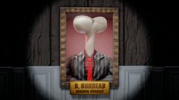 Bonehead skeleton, femur, suit, comic, portrait, bone, painting, business, businessman, manager, sketchfabweeklychallenge, cartoon, blender, blender3d, stylized, halloween, bonehead