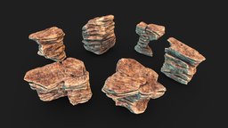 Canyon Cliff Rocks 03 canyon, mine, mining, desert, pack, unity, unity3d, pbr, stone, rock, wall