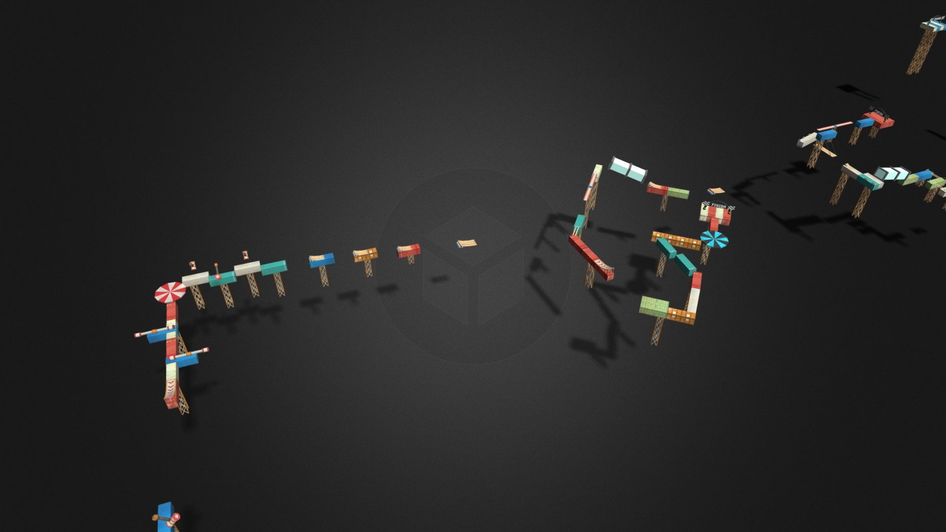 Bike Stunts Ramps - 3D model by jadil 3d model