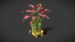 Fantasy Bamboo tree, green, plant, tropical, exotic, mystical, unique, giant, bamboo, vegetation, nature, colorful, fantasy, leaves, environment