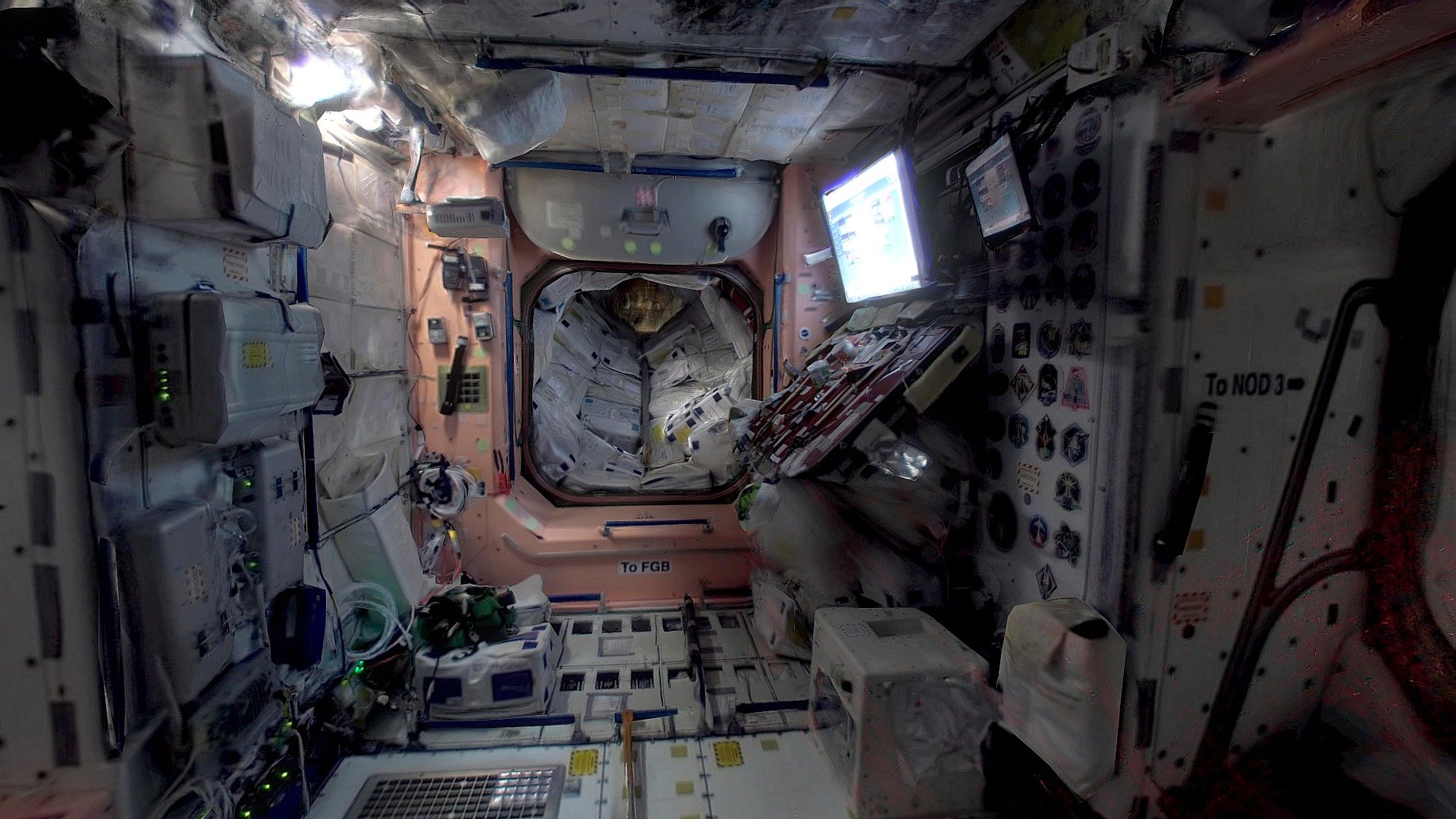 Photogrammetry ISS reconstruction from NASA video. Set textures to HD for a better quality

The International Space Station (ISS) is a space station (habitable artificial satellite) in low Earth orbit. The ISS programme is a joint project between five participating space agencies: NASA (United States), Roscosmos (Russia), JAXA (Japan), ESA (Europe), and CSA (Canada). The ownership and use of the space station is established by intergovernmental treaties and agreements.

The ISS serves as a microgravity and space environment research laboratory in which crew members conduct experiments in biology, human biology, physics, astronomy, meteorology, and other fields. 

The station is divided into two sections, the Russian Orbital Segment (ROS), which is operated by Russia, and the United States Orbital Segment (USOS), which is shared by many nations. 

The first ISS component was launched in 1998, with the first long-term residents arriving on 2 November 2000 3d model