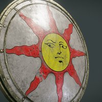 Sunlight Shield one, solaire, prop, assignment, nextgen, day, fast, jolly, 3, sunlight, darksouls, cooperation, substance, maya, game, pbr, 1, dark, textured, souls, shield