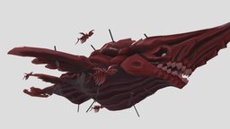 Corpse Leviathan fish, whale, water, leviathan, originalcharacter, sealife, substancepainter, substance, character, lowpoly, creature, animal, monster, sea, noai