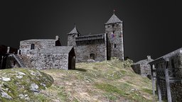 Château de Miglos chateau, reconstruction, restitution, ariege, miglos, 3d