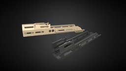 MREX Scar Handguard rifle, rail, kinetic, scar, fn, attachment, mk2, mlok, addon, handguard, military, noai, mrex