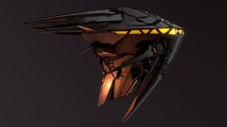 Starship flying, sci, fi, cruiser, spacecraft, craft, alien, futuristic, space, spaceship