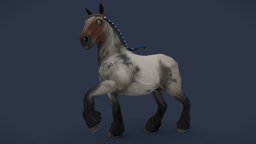 Dutch Draft draft, horses, handpainted, horse, creature, animal, stylized