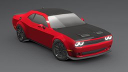 Dodge Challenger SRT 2023 Low-poly 3D vehicles, cars, dodge, challenger, srt, cars-vehicles, dodgechallenger, dodgecharger, low-poly, 3d, vehicle, car, 2023