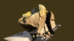 Metadolerite block sand, normalmap, beach, normal, dronemapping, photogrammetry, scan, rock