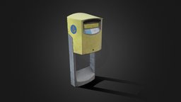 swedish postbox sweden, yellow, stockholm, postbox, streetprop, photogrammetry, 3df-zephyr