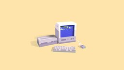 Vintage Computer computer, vintage, oldschool, blockbench, low-poly, minecraft, lowpoly, voxel, pixelart, vintage-furniture