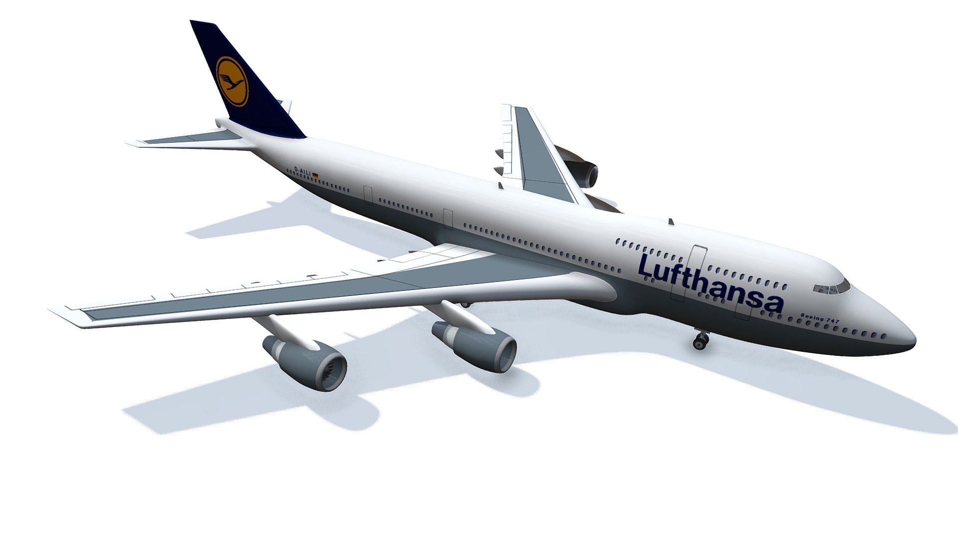 Detailed 3d model of aircraft.

Textured as Lufthansa 3d model
