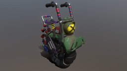 Stylized Bike bike, motorcycle, onewheel, game, low, gameasset, stylized