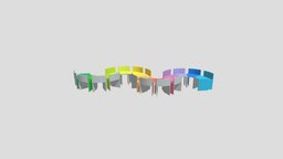 furniture 22 AM244 Archmodel room, school, child, furniture, table, chair
