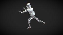 Character Hoodie avatar, people, fashion, clothes, cyberpunk, silver, jump, metal, hoodie, wear, streetwear, man, male, clothing