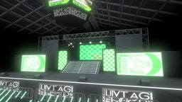 Live Stage truss, concert, screen, audience, sticklitght