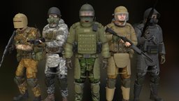 Assault armor, assault, armored, soldier, equipment, combat, tank, juggernaut, character, pbr, lowpoly, helmet, military, animation, animated, slayver, machinegune