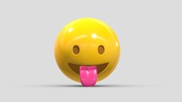 Apple Face with Tongue face, set, apple, messenger, smart, pack, collection, icon, vr, ar, smartphone, android, ios, samsung, phone, print, logo, cellphone, facebook, emoticon, emotion, emoji, chatting, animoji, asset, game, 3d, low, poly, mobile, funny, emojis, memoji