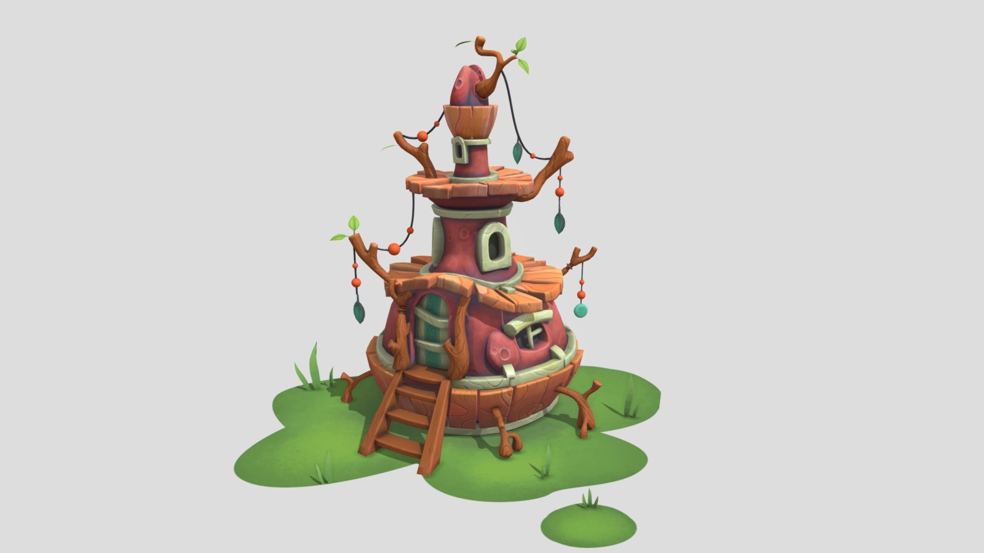 Based on the illustraton by Inna Stefanova, I made this piece focusing on the hand painted texturing.

Low poly made in Blender, high poly in zbrush, bake and texturing in substance painter 3d model