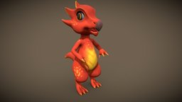cartoon red dragon red, cute, ruby, lizard, ember, fire, character, cartoon, dragon, dinosaur