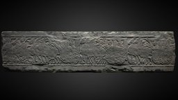 Stone relief of trip on carriage brick, portrait, china, relief, carriage, trip, stone, anhui